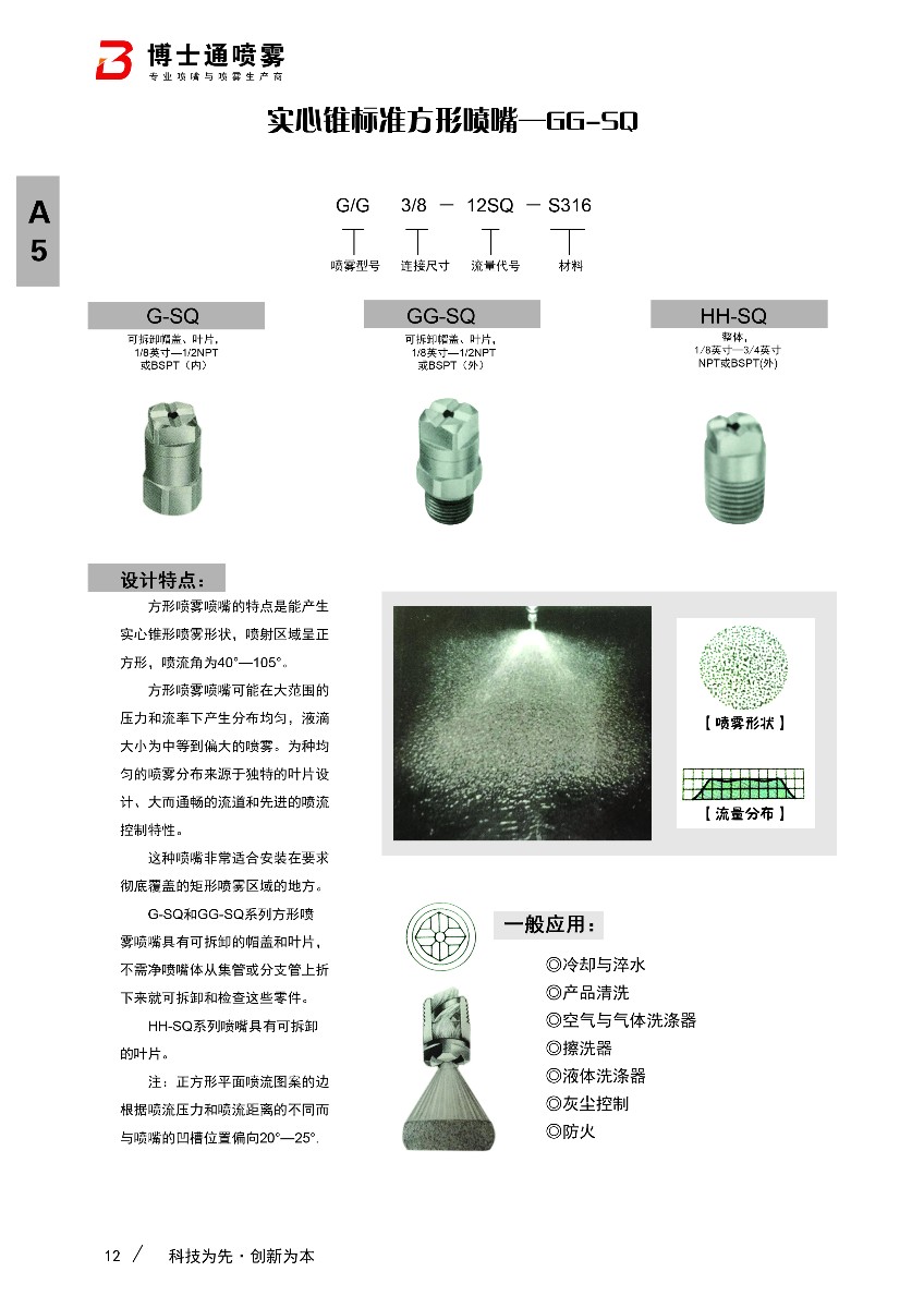 方形实心锥形喷嘴